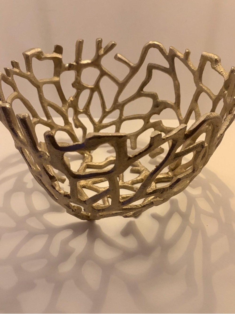 Silver Decorative Coral Metal Bowl - Accent Home Decor